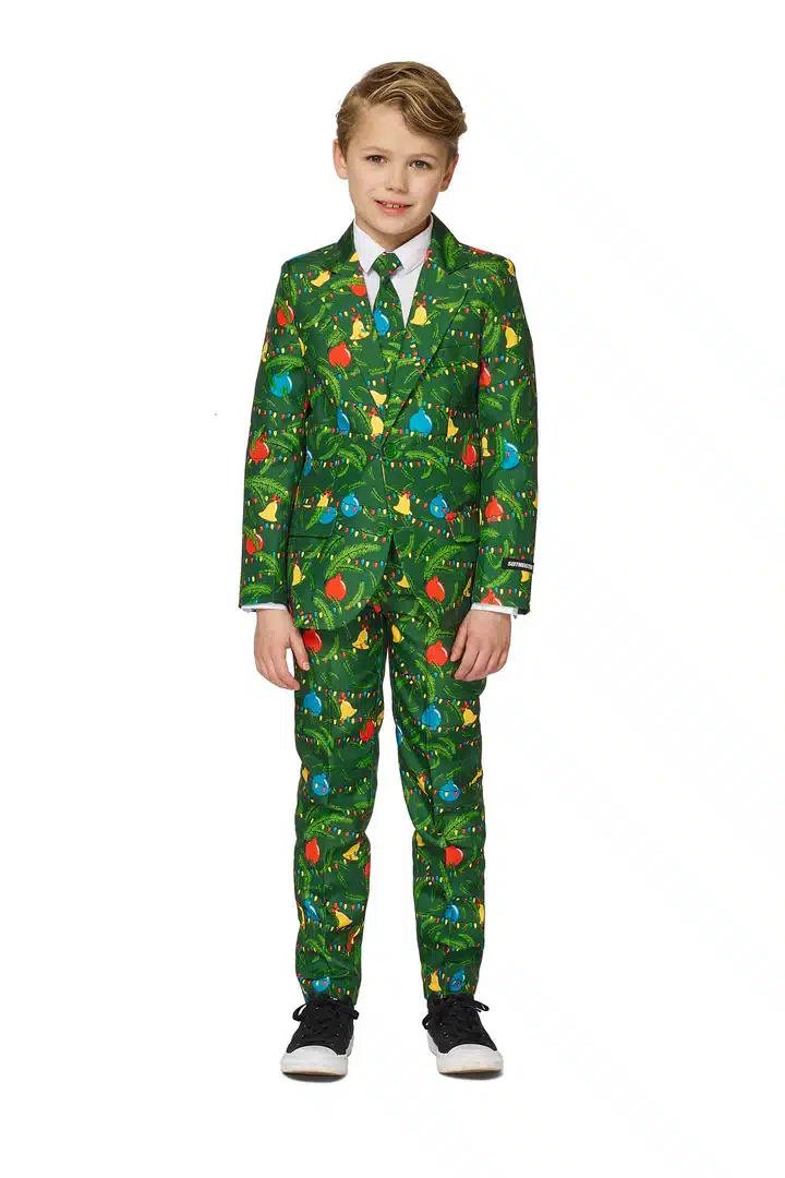 Suitmeister - Boys Christmas Green Tree Light Up M